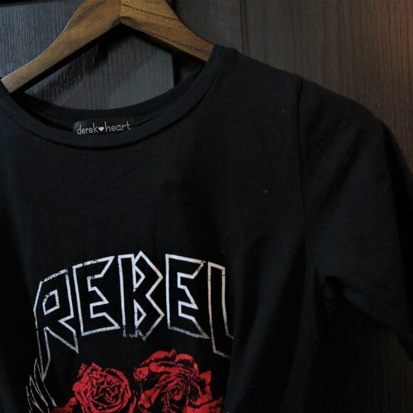 Black Rebel Mini T-shirt Dress, Size S, pre-owned, never worn. - Picture 3 of 6